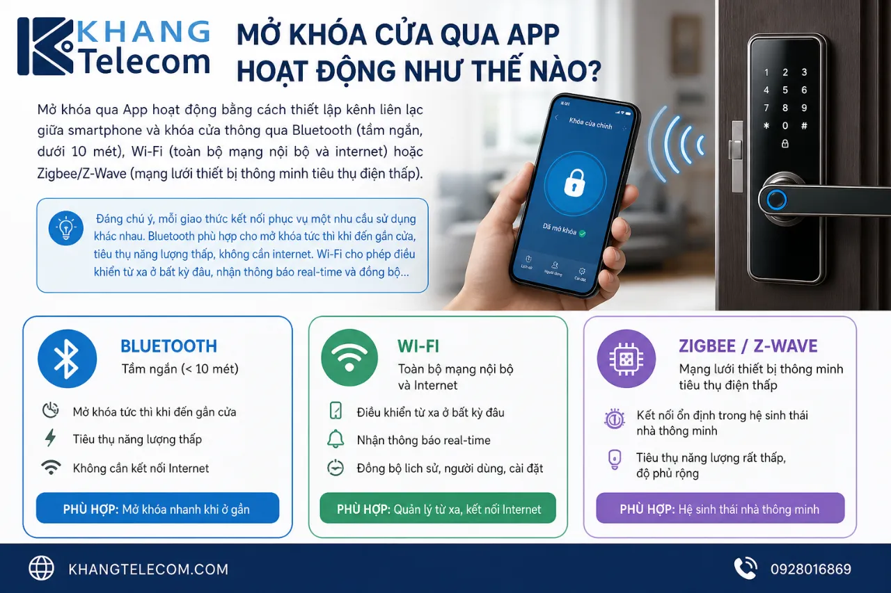 Mở Khóa Cửa Qua App Hoạt Động Như Thế Nào?