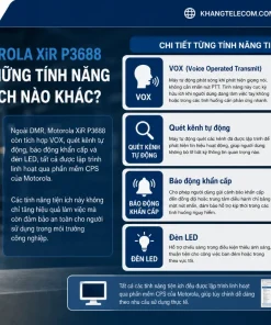 Máy Bộ Đàm Motorola XiR P3688: DMR, 16 Kênh, Pin 2150mAh