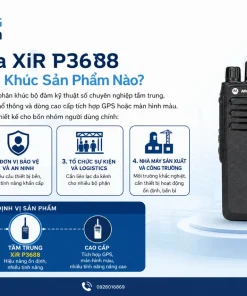 Máy Bộ Đàm Motorola XiR P3688: DMR, 16 Kênh, Pin 2150mAh
