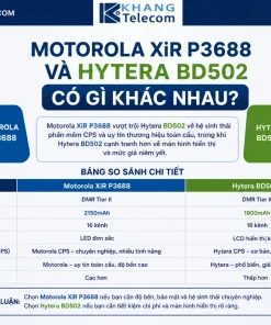 Máy Bộ Đàm Motorola XiR P3688: DMR, 16 Kênh, Pin 2150mAh