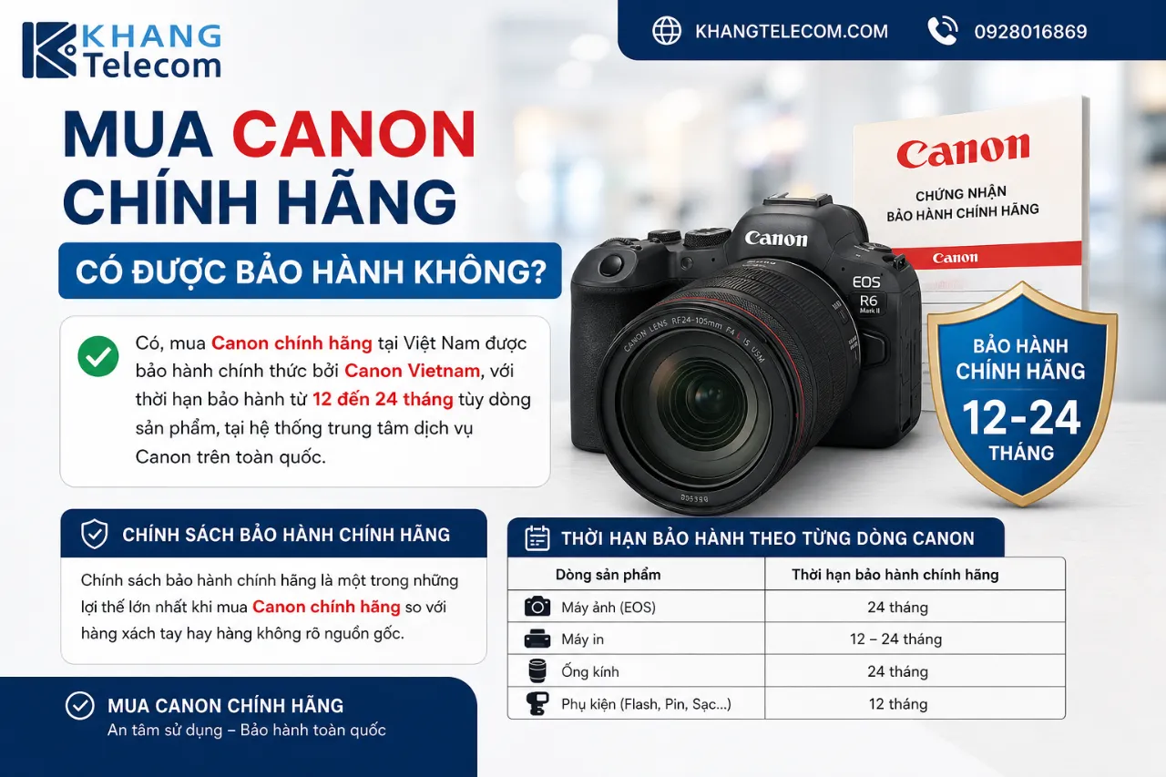 Mua Canon Chính Hãng Có Được Bảo Hành Không?