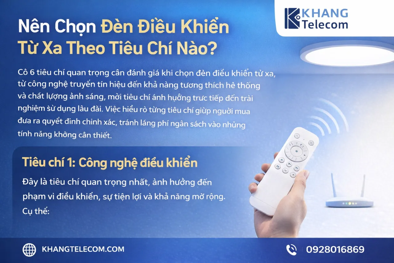 Nên Chọn Đèn Điều Khiển Từ Xa Theo Tiêu Chí Nào?