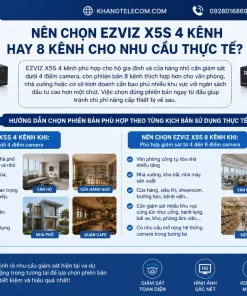 Đầu Ghi EZVIZ X5S: 4 Kênh Không Dây, H.265+, Hỗ Trợ Ổ 8TB