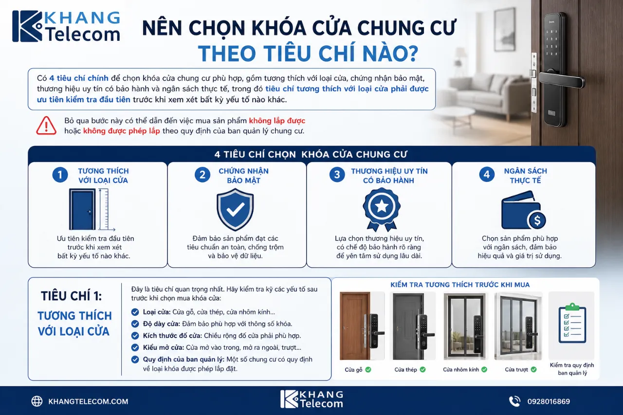 Nên Chọn Khóa Cửa Chung Cư Theo Tiêu Chí Nào?