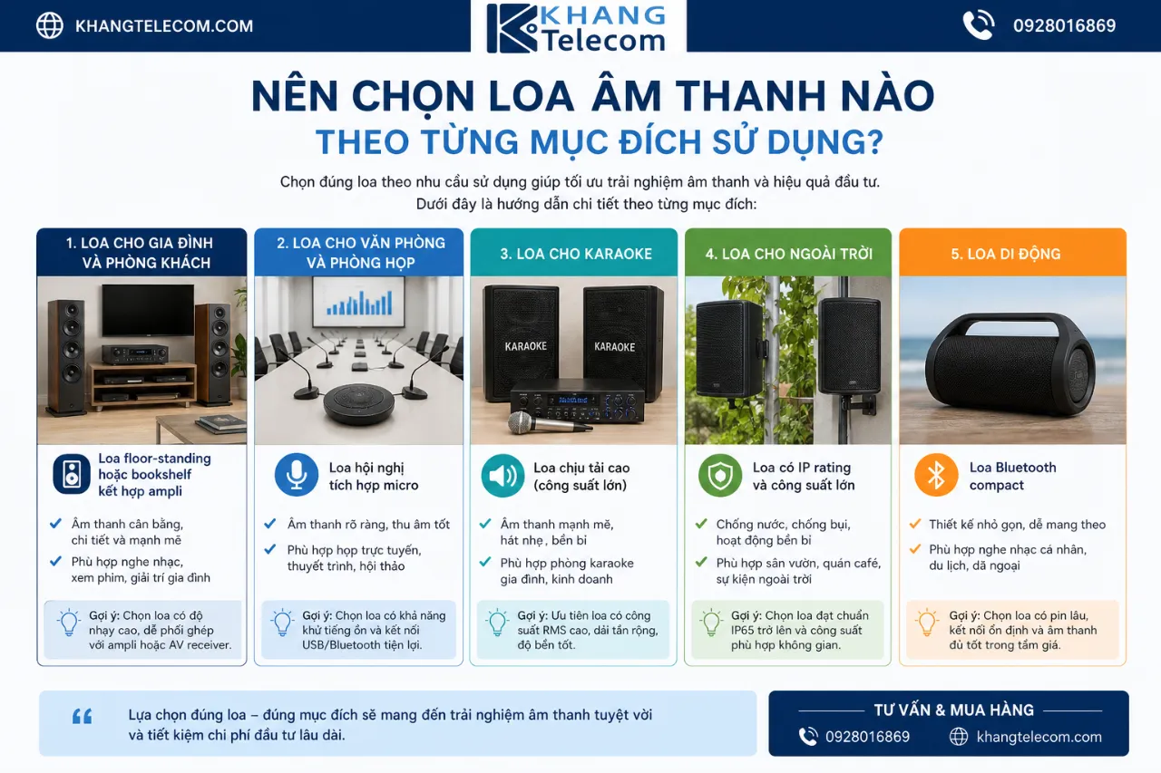 Nên Chọn Loa Âm Thanh Nào Theo Từng Mục Đích Sử Dụng?