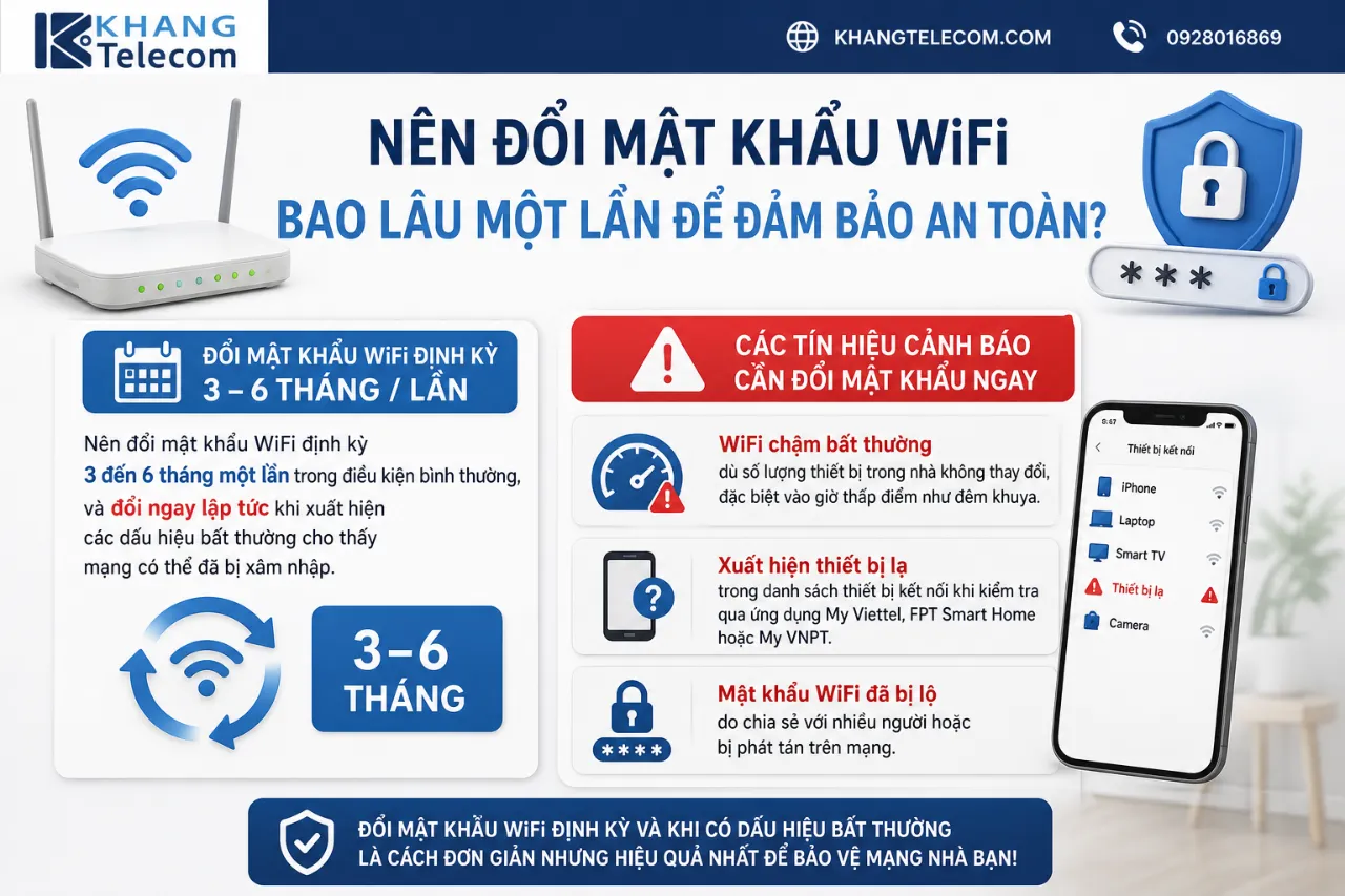 Nên Đổi Mật Khẩu WiFi Bao Lâu Một Lần Để Đảm Bảo An Toàn?