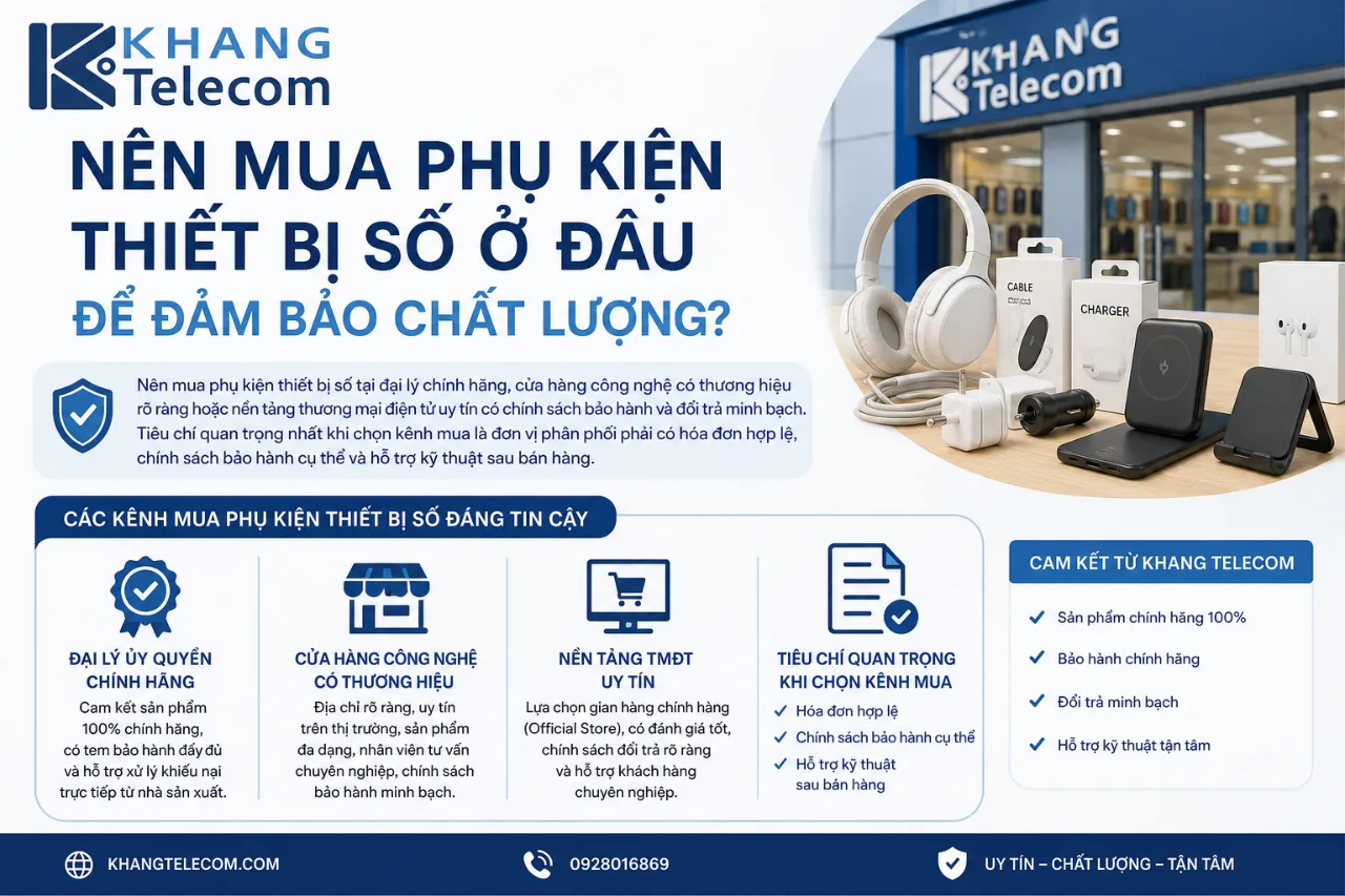 Nên mua phụ kiện thiết bị số ở đâu để đảm bảo chất lượng?