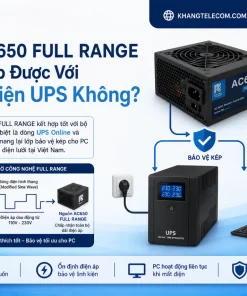Nguồn AC650 FULL RANGE: 650W, PC Để Bàn, Cấp Điện Ổn Định