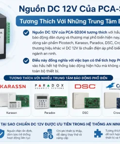 Đèn Chớp Xoay Báo Động Picotech PCA-SD304: Có Dây, DC12V, 110dB