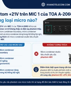 Mixer Amplifier TOA A-2060: 60W, MIC/AUX, 70V/100V