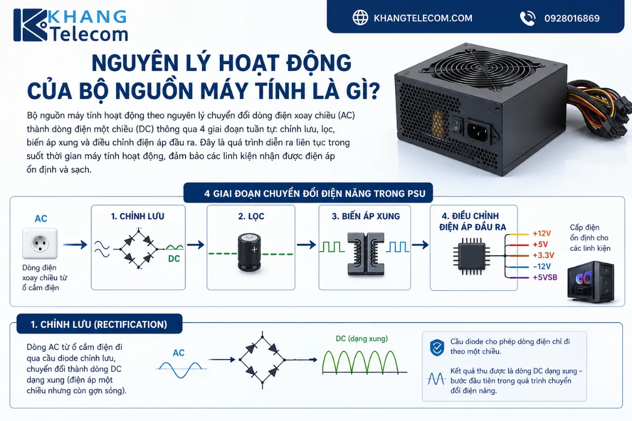 Nguyên Lý Hoạt Động Của Bộ Nguồn Máy Tính Là Gì?
