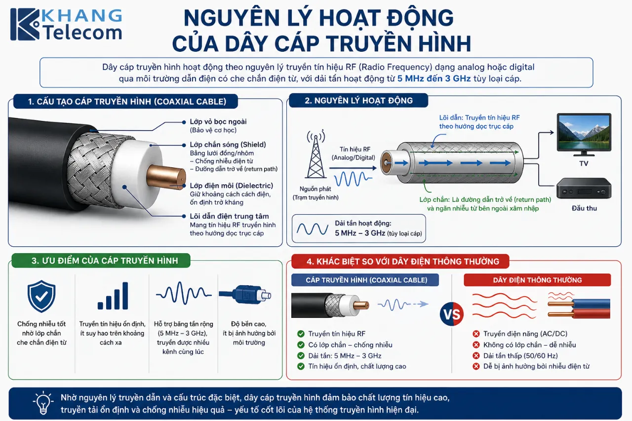 Nguyên Lý Hoạt Động Của Dây Cáp Truyền Hình