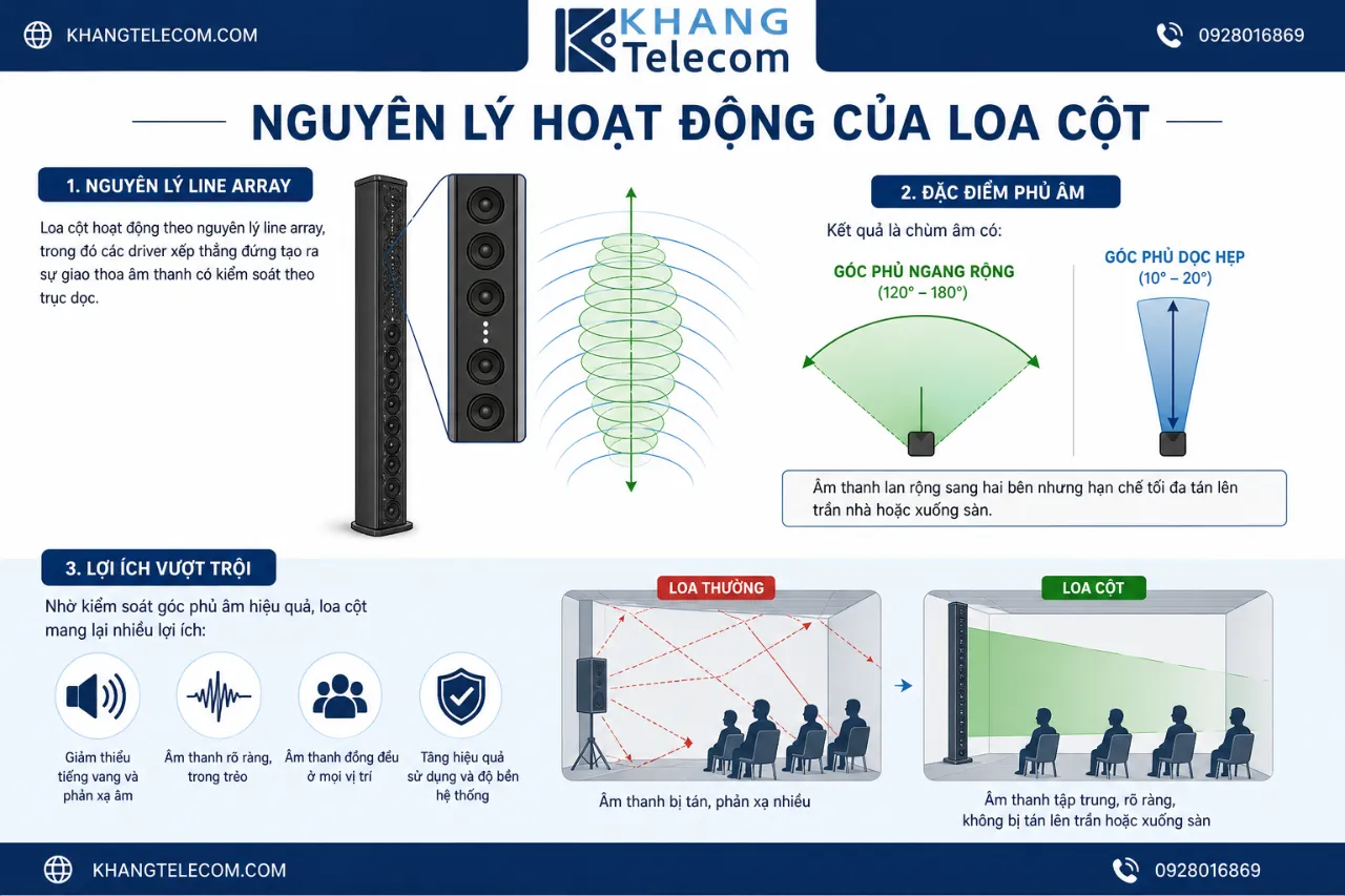Nguyên Lý Hoạt Động Của Loa Cột