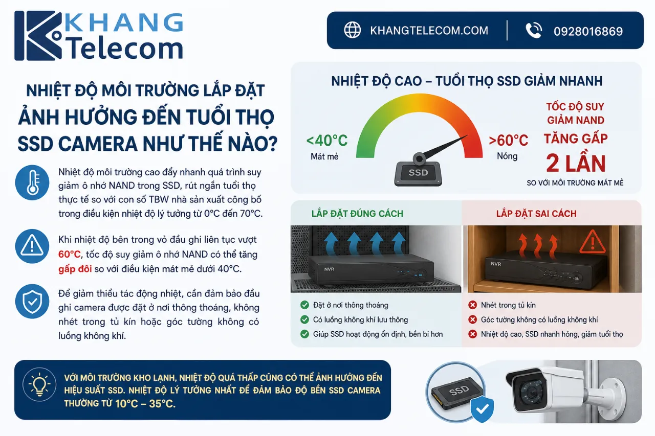 Nhiệt Độ Môi Trường Lắp Đặt Ảnh Hưởng Đến Tuổi Thọ SSD Camera Như Thế Nào?