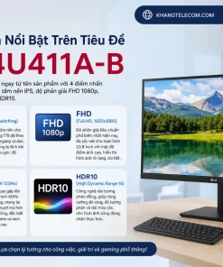 Màn Hình LG 24U411A-B: IPS, FHD, 120Hz, HDR10