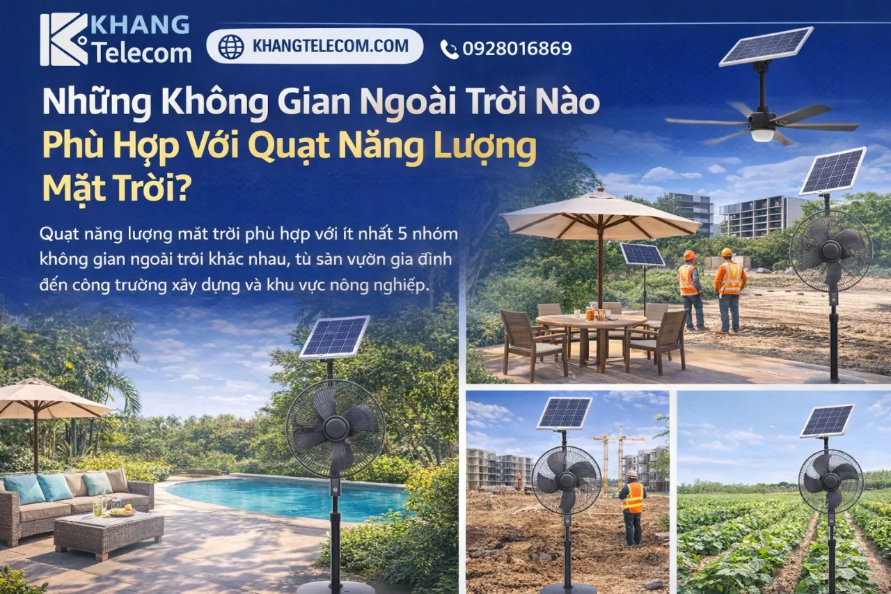 Những Không Gian Ngoài Trời Nào Phù Hợp Với Quạt Năng Lượng Mặt Trời?