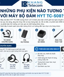 Máy Bộ Đàm HYT TC-508: 16 Kênh, Pin 1650mAh, 5W