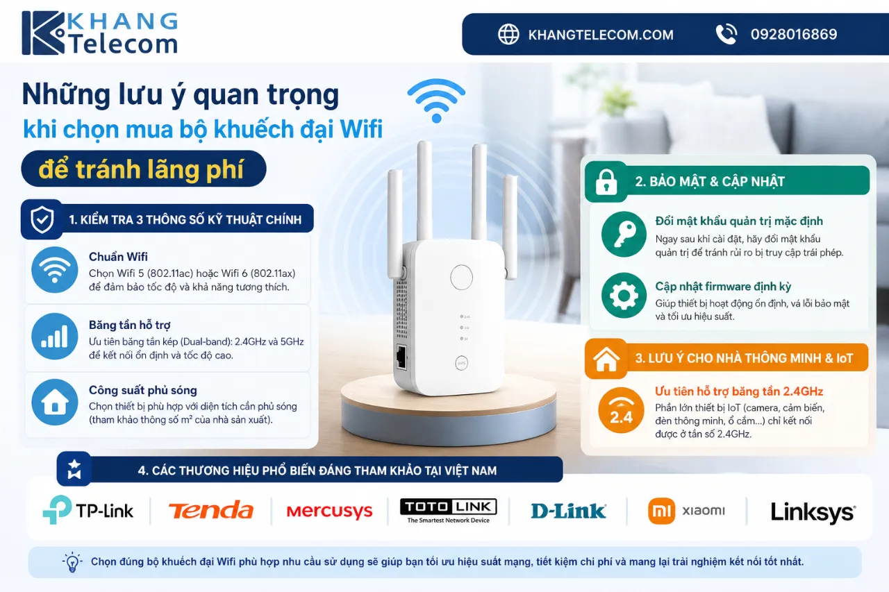 Những lưu ý quan trọng khi chọn mua bộ khuếch đại Wifi để tránh lãng phí