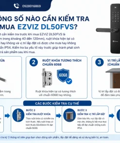 Khóa Cửa EZVIZ DL50FVS: 3D Face, 4 Inch, App, Pin 5000mAh, IP54