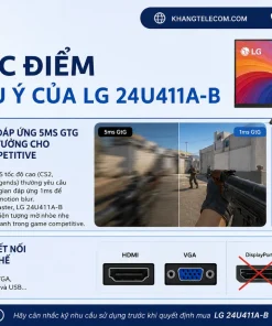 Màn Hình LG 24U411A-B: IPS, FHD, 120Hz, HDR10