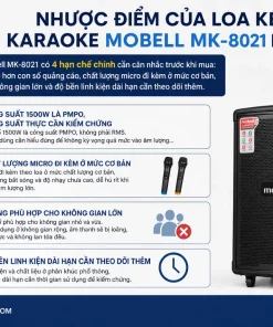 Loa Kéo Karaoke Mobell MK-8021: 1500W, Bluetooth, 2 Micro