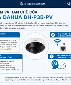 Camera Wifi Dahua DH-P3B-PV: 3MP, Quay 360°, Wi-Fi 6