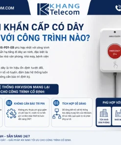 Nút Bấm Khẩn Cấp HIKVISION DS-PD1-EB: Có Dây, NO/NC, ABS Chống Cháy