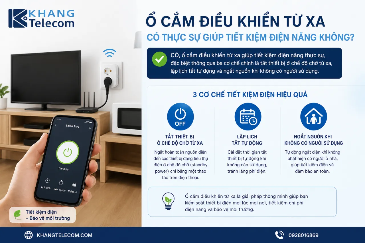 Ổ cắm điều khiển từ xa có thực sự giúp tiết kiệm điện năng không?
