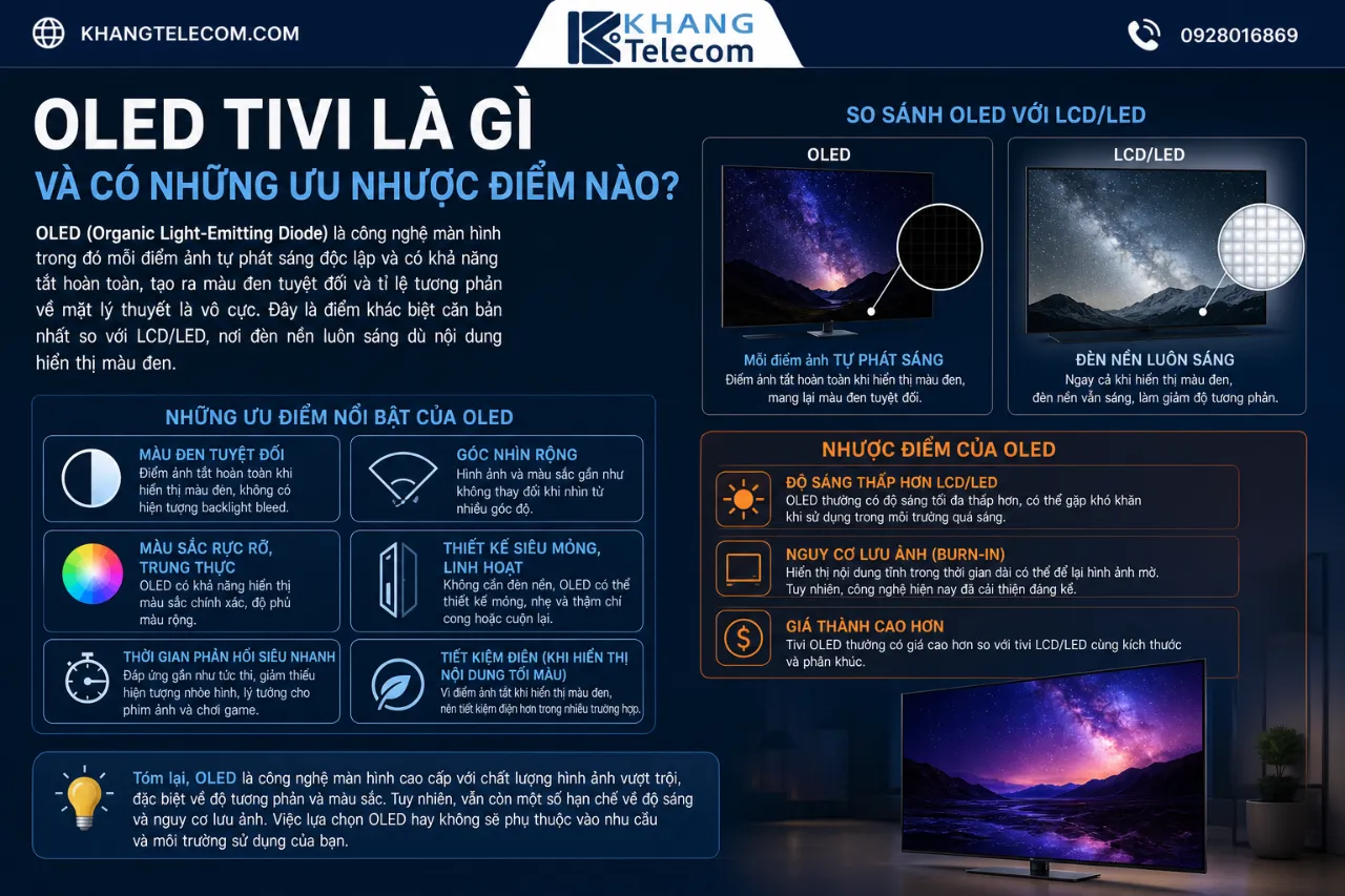 OLED Tivi Là Gì Và Có Những Ưu Nhược Điểm Nào?