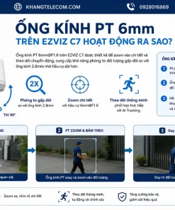 Camera 2 Ống Kính EZVIZ C7: 2K+ Kép, WiFi 6, H.265, Theo Dõi AI