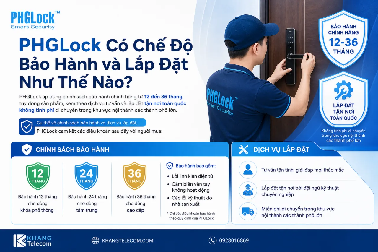 PHGLock Có Chế Độ Bảo Hành và Lắp Đặt Như Thế Nào?