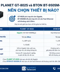 Chuyển Đổi Quang Điện PLANET GT-802S: Gigabit, SC, Truyền Xa 20km