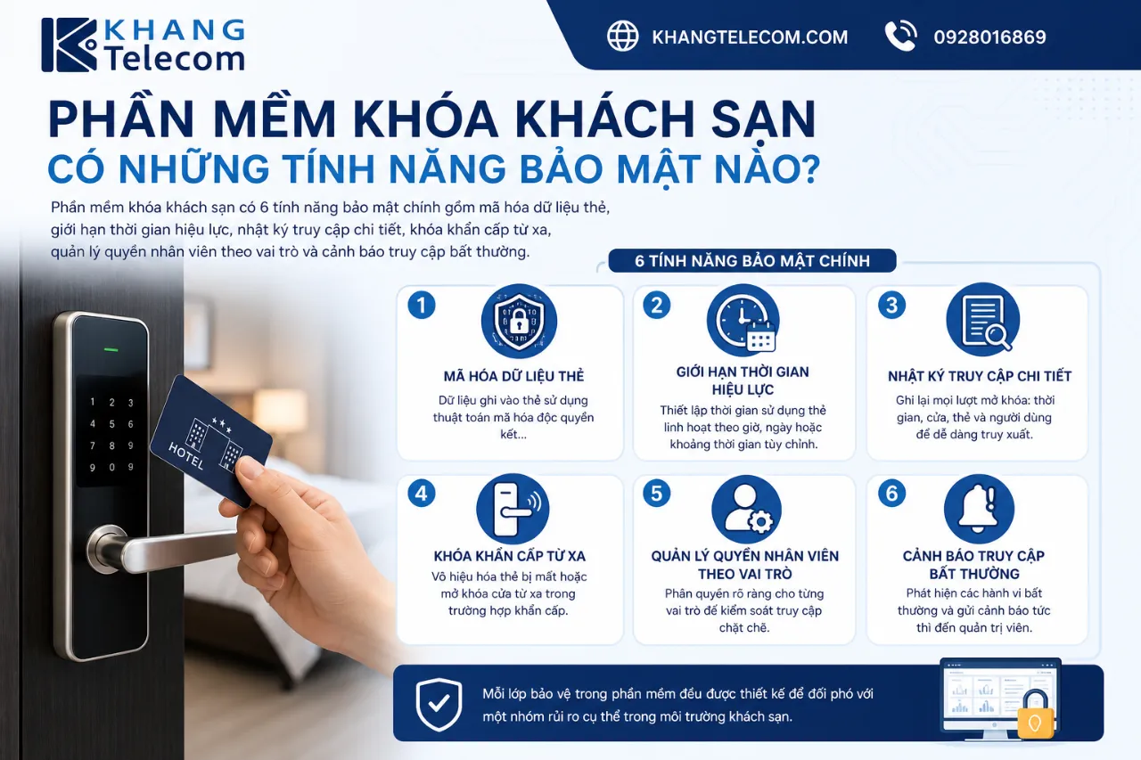 Phần Mềm Khóa Khách Sạn Có Những Tính Năng Bảo Mật Nào?