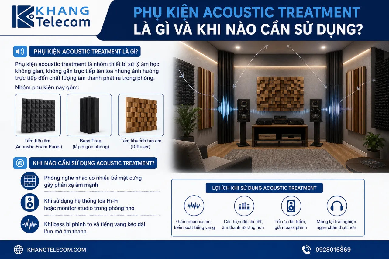 Phụ Kiện Acoustic Treatment Là Gì Và Khi Nào Cần Sử Dụng?