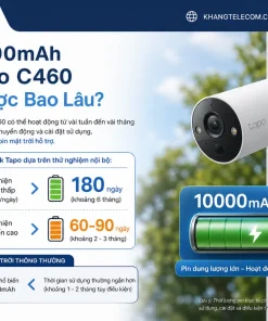 Camera Năng Lượng Mặt Trời Tapo C460: 4K, IP66, Pin 10000mAh, AI