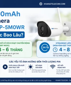 Camera Trong Nhà IPC-S2VBP-5M0WR: 5MP, Màn 2.4 Inch, Pin 2000mAh