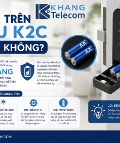 Khóa Cửa Vân Tay IMOU K2C: Vân Tay, Mã Số, Thẻ Từ, App, Pin AA