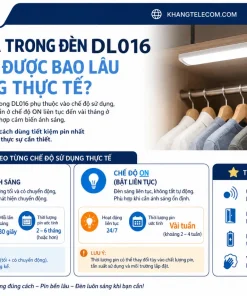 Đèn Led Cảm Ứng DL016 30cm: 20 LED, PIR 5m, Pin AA