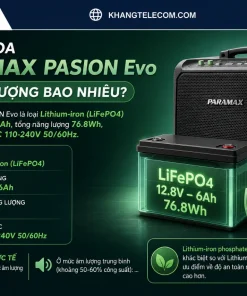 Pin Của Loa Paramax PASION Evo Có Dung Lượng Bao Nhiêu?