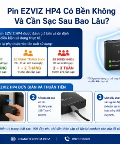 Bộ Chuông Cửa Màn Hình Không Dây EZVIZ HP4: 1080P, Pin 4600mAh