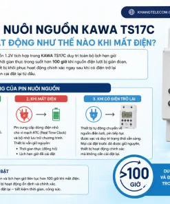 Công Tắc Hẹn Giờ KAWA TS17C: 17 Chu Kỳ, 220V, Đèn/Bơm