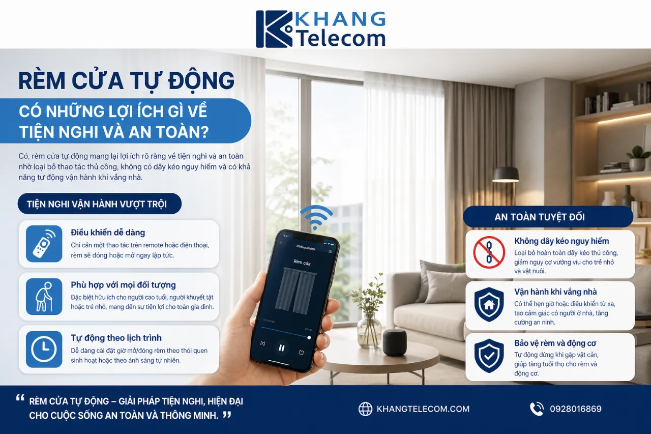 Rèm Cửa Tự Động Có Những Lợi Ích Gì Về Tiện Nghi Và An Toàn?