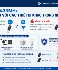 Remote Không Dây Picotech PCA-12B: 433MHz, 100m, DC12V