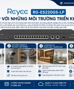 Switch Mạng 20 Cổng Reyee RG-ES220GS-LP: PoE 130W, Cloud