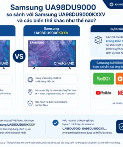Smart Tivi 4K 98 Inch Samsung UA98DU9000: Crystal UHD, 120Hz, Tizen