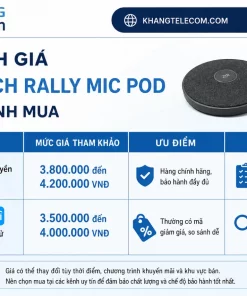 Logitech Rally Mic Pod: Giá Tốt, Thu Âm 360°, Tương Thích Rally