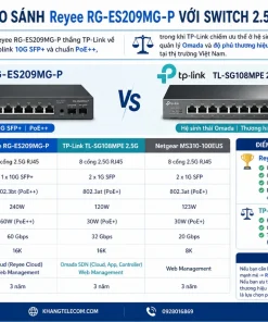 Switch Mạng 8 Cổng Reyee RG-ES209MG-P: 2.5G, PoE 130W, SFP+ 10G
