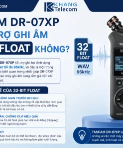 Máy Ghi Âm TASCAM DR-07XP: Micro Stereo, USB Audio, Giá Bán