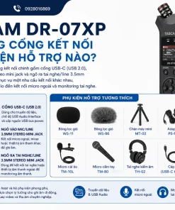 Máy Ghi Âm TASCAM DR-07XP: Micro Stereo, USB Audio, Giá Bán