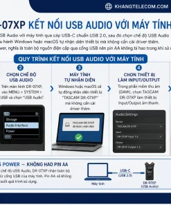 Máy Ghi Âm TASCAM DR-07XP: Micro Stereo, USB Audio, Giá Bán